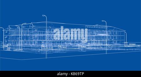 Abstract building. Vector Stock Vector