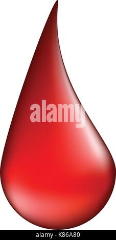 blood drop vector symbol icon design. illustration isolated on white background Stock Vector