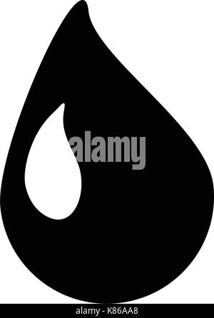 silhouette drop vector symbol icon design. Beautiful illustration isolated on white background Stock Vector