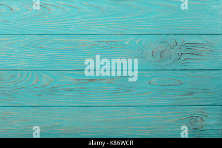 Wooden aged background of azure color. Selective focus. Stock Photo