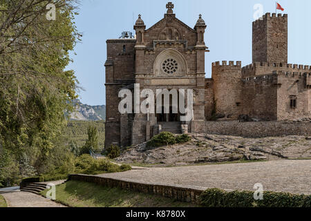 Castle Javier in the province of Navarre, region of Spain. Famous for being the birthplace of St Francisco Javier. Stock Photo