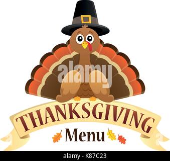Thanksgiving menu theme image 1 - eps10 vector illustration. Stock Vector