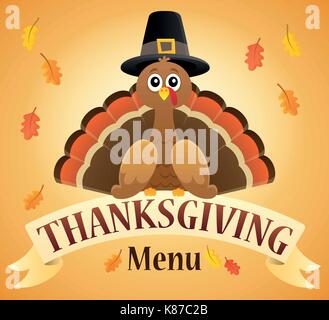 Thanksgiving menu theme image 2 - eps10 vector illustration. Stock Vector