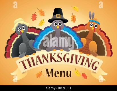 Thanksgiving menu theme image 4 - eps10 vector illustration. Stock Vector