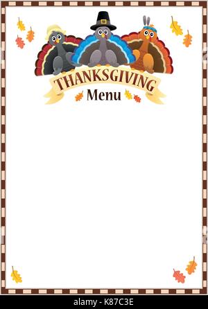 Thanksgiving menu theme image 5 - eps10 vector illustration. Stock Vector