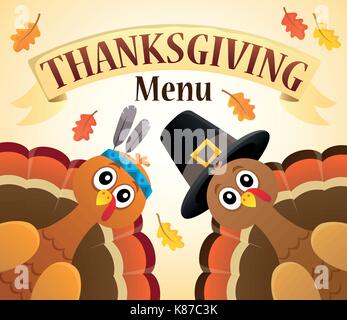 Thanksgiving menu theme image 6 - eps10 vector illustration. Stock Vector