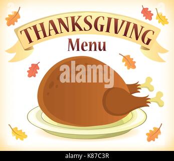 Thanksgiving menu theme image 7 - eps10 vector illustration. Stock Vector
