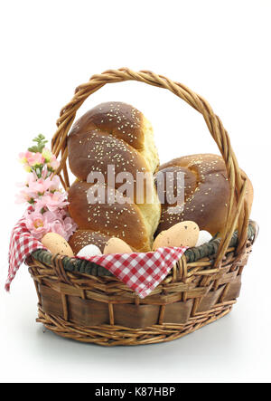 Sweet bread in the basket Stock Photo