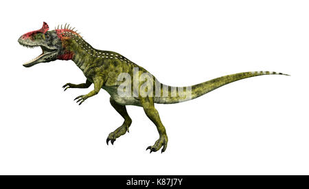 3D rendering of a dinosaur Cryolophosaurus isolated on white background Stock Photo