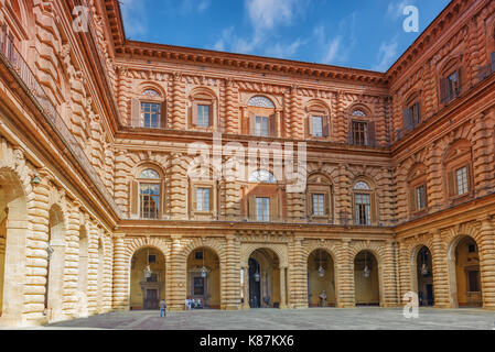 FLORENCE, ITALY- MAY 14, 2017:  Palace of Pitti (Palazzo Pitti) in Florence - city of the Renaissance on Arno river. Italy. Stock Photo