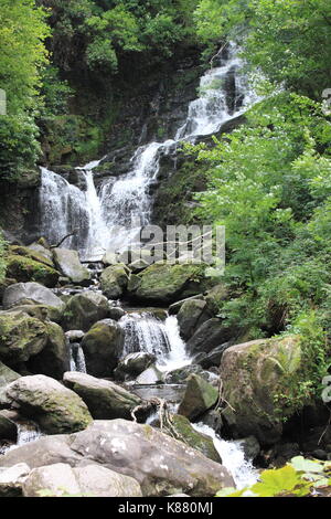 Torc waterfall in the Ring of Kerry forest, Ireland Stock Photo