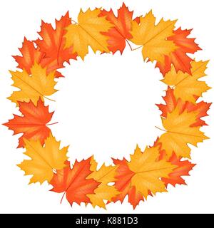 Red and Yellow Autumn Leaves Pattern Stock Vector