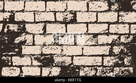 abstract, brick wall surface. vector, construction texture. grungy blocks, industrial background design. rough wallpaper with old, distressed bricks p Stock Vector