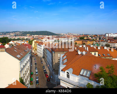 View from the observation deck on the old city, Prague, Czech Republic Stock Photo