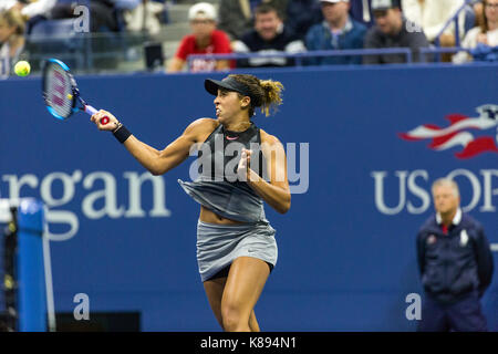 Madison Keys (USA) competing at the 2017 US Open Tennis Championships Stock Photo