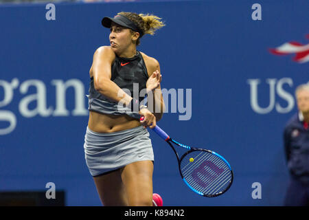 Madison Keys (USA) competing at the 2017 US Open Tennis Championships Stock Photo