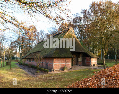 Bad Zwischenahn, Germany - November 23, 2016: Museum of ancient houses and mills in the spa village park Stock Photo