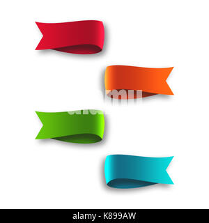 infographic ribbons information set on isolated white background Stock Photo