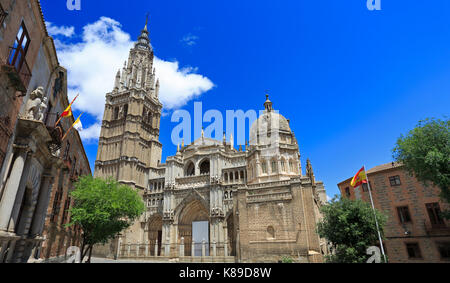 The Primate Cathedral of Saint Mary of Toledo (Catedral Primada Santa Maria de Toledo), a Roman Catholic cathedral in Toledo, Spain Stock Photo