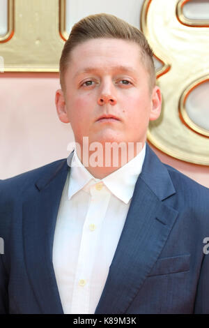 London, UK. 18th Sep, 2017. Thomas Turgoose, Kingsman: The Golden Circle - World premiere, Leicester Square, London, UK. 18th Sep, 2017. Photo by Richard Goldschmidt Credit: Rich Gold/Alamy Live News Stock Photo