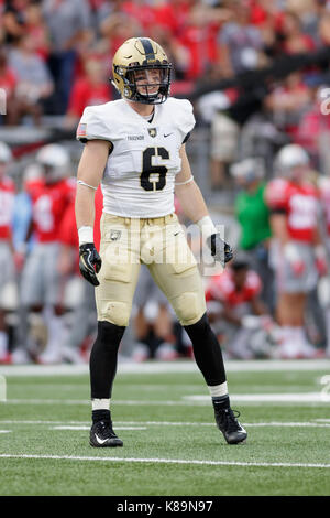 Ohio Stadium, Columbus, OH, USA. 16th Sep, 2017. Army Black Knights running back John Trainor (6) looks on in an NCAA football game between the Ohio State Buckeyes and the Army Black Knights at Ohio Stadium, Columbus, OH. Adam Lacy/CSM/Alamy Live News Stock Photo