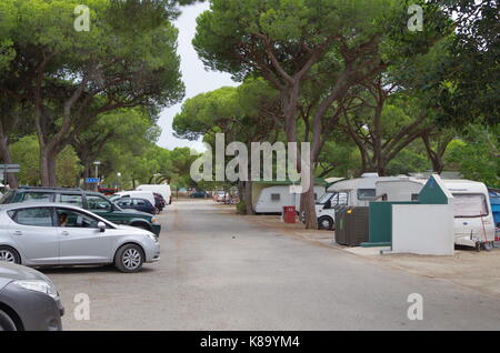 Camping park of Olhao. Algarve, Portugal Stock Photo