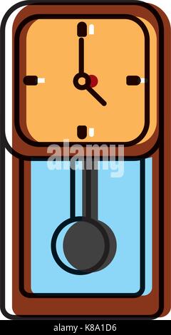 Wall clock isolated Stock Vector