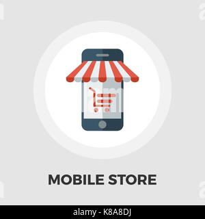 Mobile store icon vector. Flat icon isolated on the white background. Editable EPS file. Vector illustration. Stock Vector