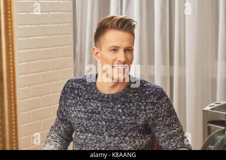 Handsome young man smiling. Stock Photo