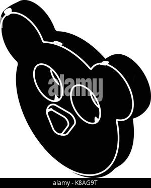 Mouse form button clothes icon, simple style Stock Vector