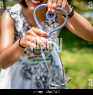 Stethoscope shaped like Heart
