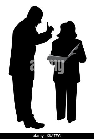 Boss giving order or warning his employee Stock Photo: 137096737 - Alamy