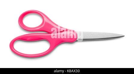 Pink Scissors Isolated On White Background Stock Photo