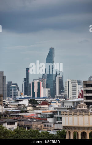 Skyscraper buildings in Bangkok under evening twilight sky Stock Photo ...