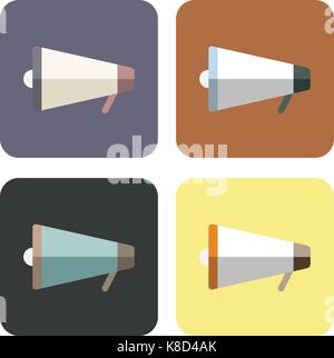 Megaphones icons set Stock Vector
