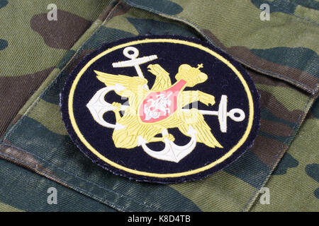 KYIV, UKRAINE - Feb. 25, 2017. Russian Navy uniform badge Stock Photo