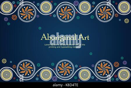 Aboriginal art. Vector Banner with text Stock Vector Image & Art - Alamy