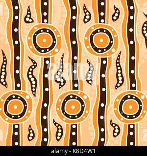 Aboriginal dot art vector background Stock Vector Image & Art - Alamy
