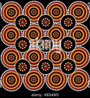 Aboriginal dot art vector background Stock Vector Image & Art - Alamy