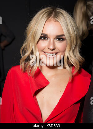 Tallia Storm on the front row during the PPQ Autumn/Winter 2017 London