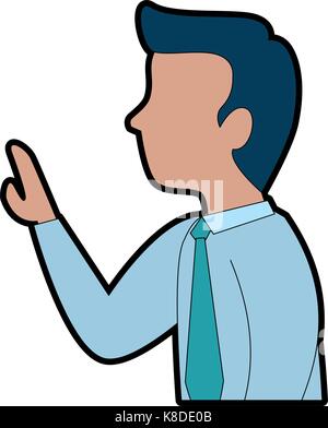 successful businessman talking avatar character vector illustration ...