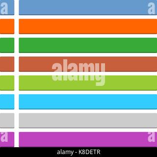 Flat blank icon square empty internet color button on white background. Vector illustration web design element save in 8 eps Stock Vector
