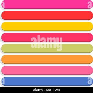 Flat blank icon circle empty internet color button on white background. Vector illustration web design element save in 8 eps Stock Vector