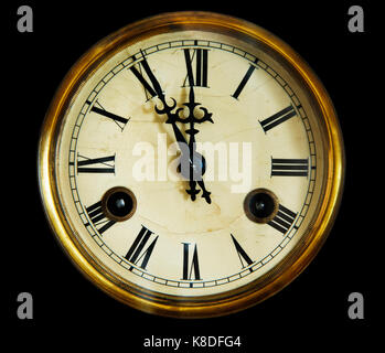 Elegant vintage clock isolated on white background Stock Photo - Alamy