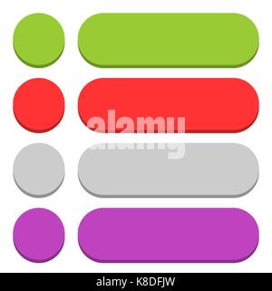 Flat blank icon circle empty internet color button on white background. Vector illustration web design element save in 8 eps Stock Vector