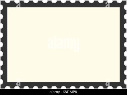 black postage stamp template Stock Vector