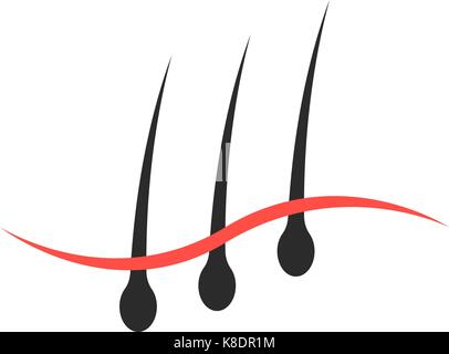 scalp care simple icon Stock Vector