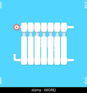 radiator icon with temperature regulation Stock Vector