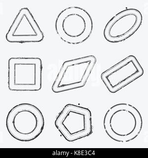 Borders Stamp Set Stock Vector