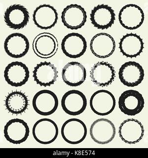 Circle Frame Set Stock Vector